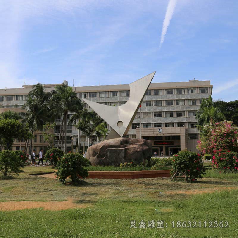 公园不锈钢抽象鱼公园雕塑