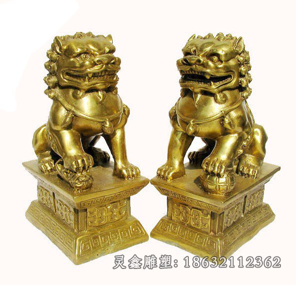 狮子铜雕，北京狮子