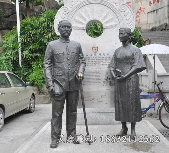 孙中山铜雕，广场名人铜雕[1]