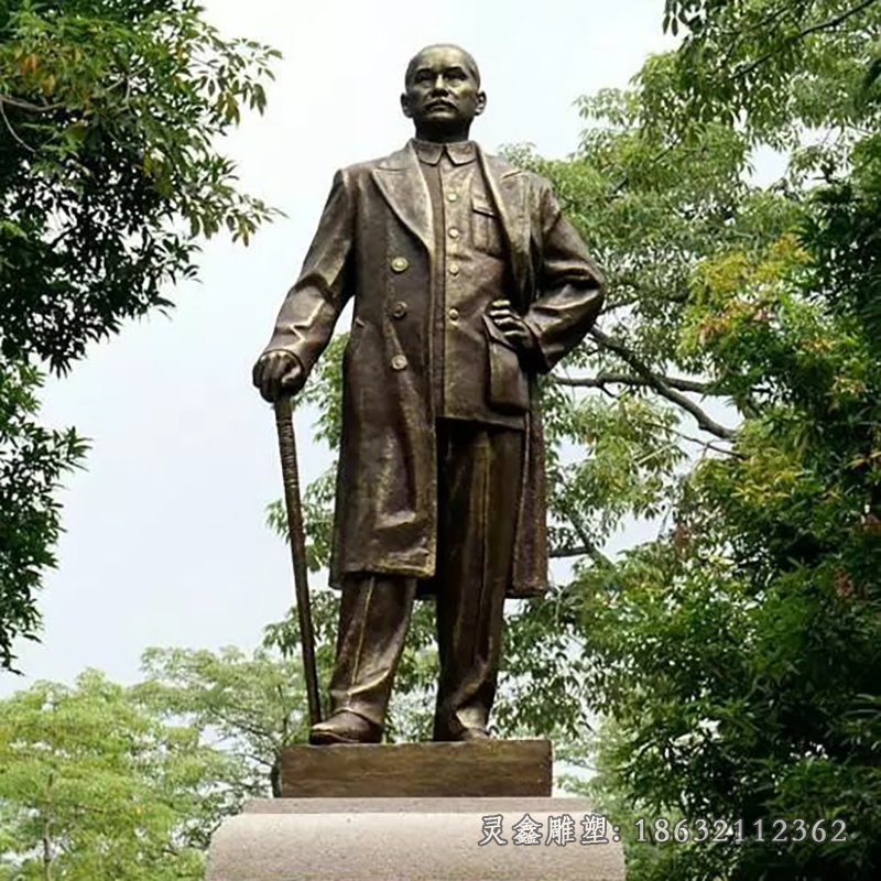 孙中山铜雕，伟人铜雕