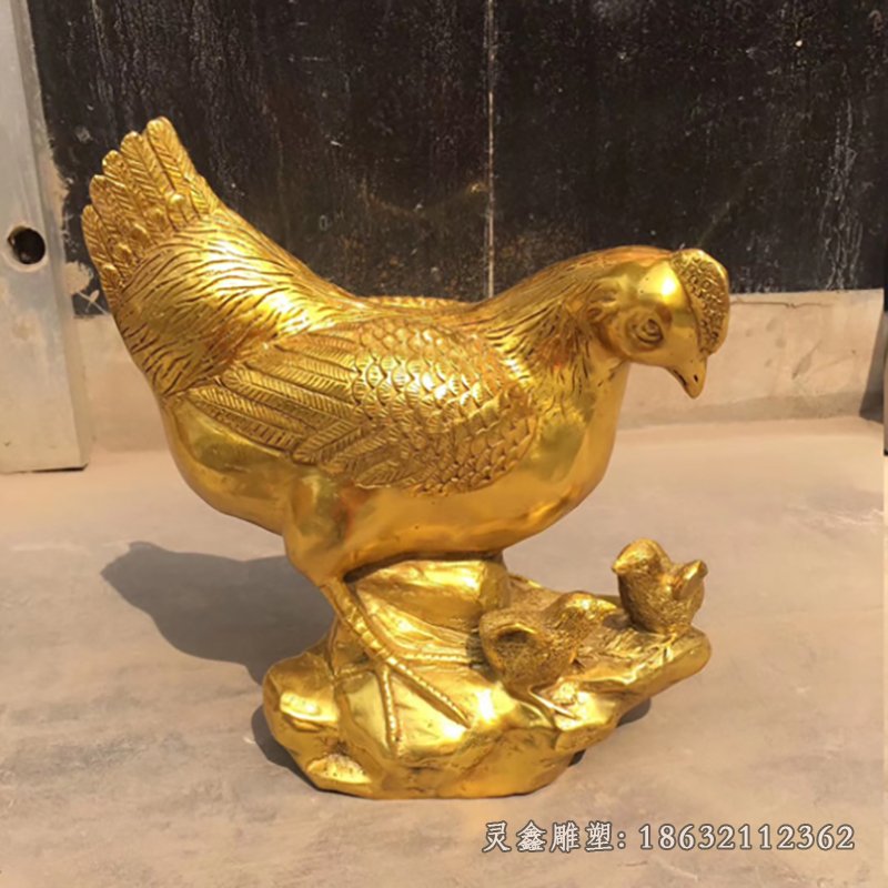 金鸡城市动物景观铜雕