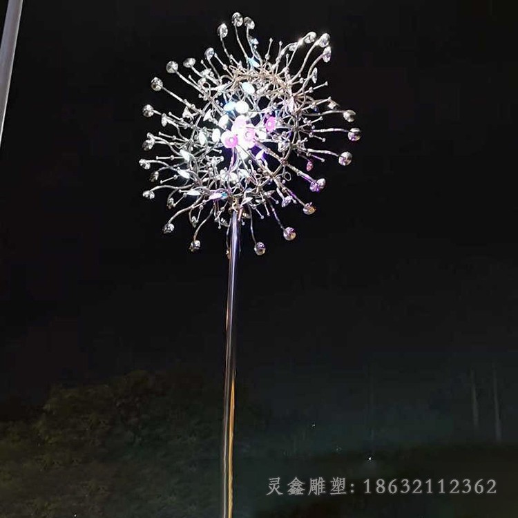 镜面不锈钢抽象向日葵雕塑