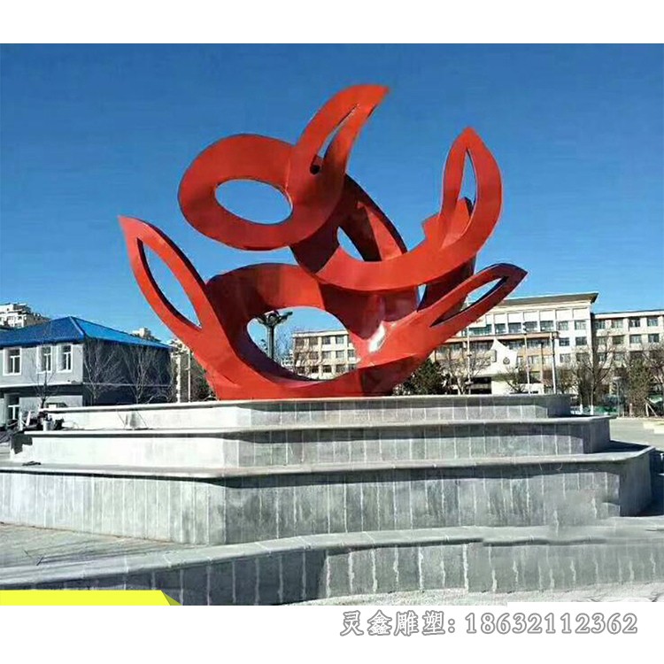 广场不锈钢抽象艺术景观雕塑