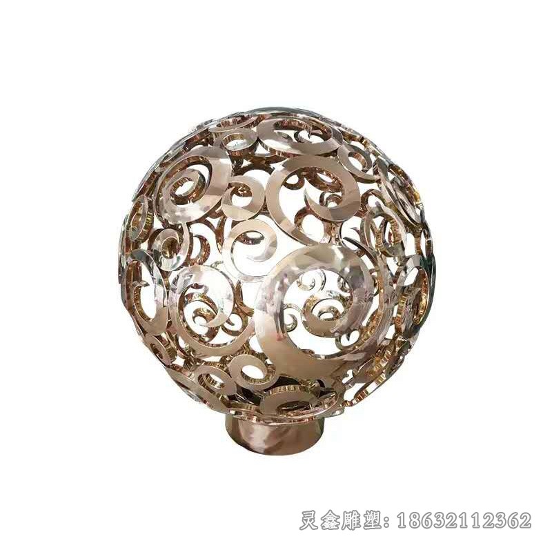 广场不锈钢镂空地球仪景观雕塑