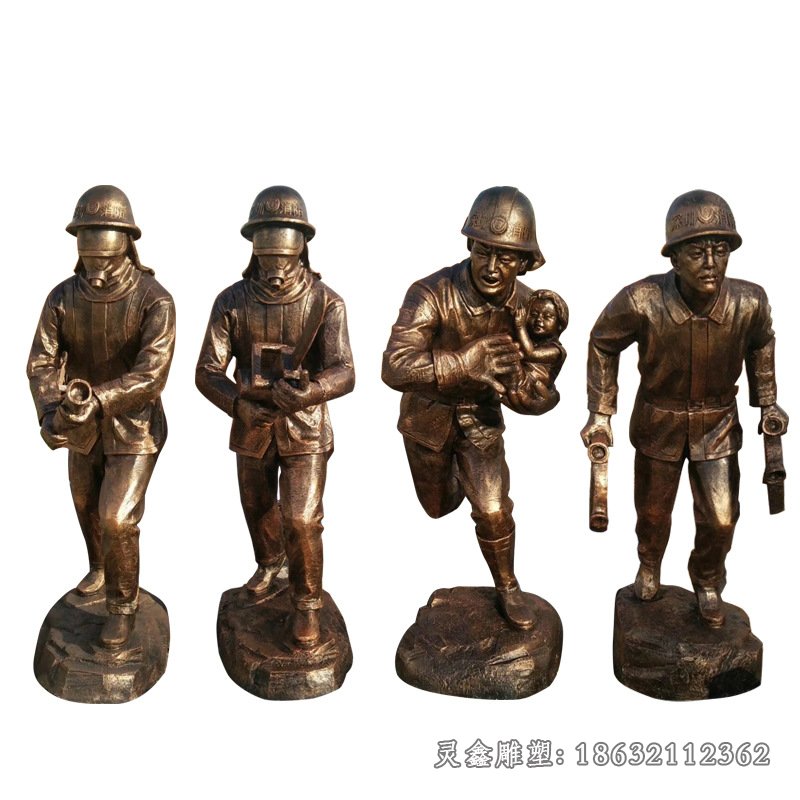 消防员铜雕（5）