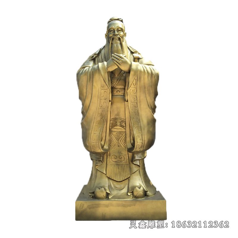 校园孔子像铜雕