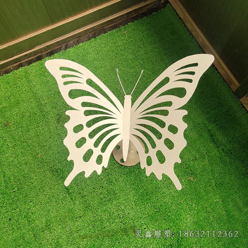 蝴蝶镂空不锈钢公园动物雕塑