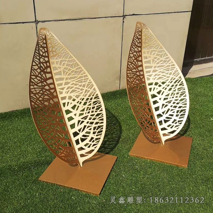 镂空树叶不锈钢庭院景观雕塑