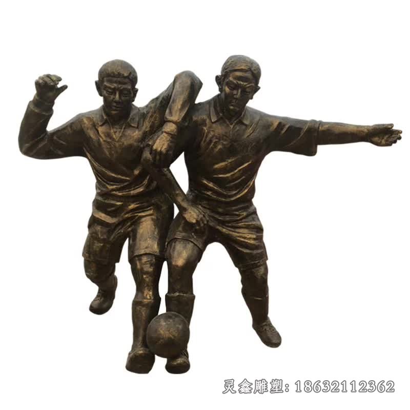 校园运动踢足球人物雕塑 (2)