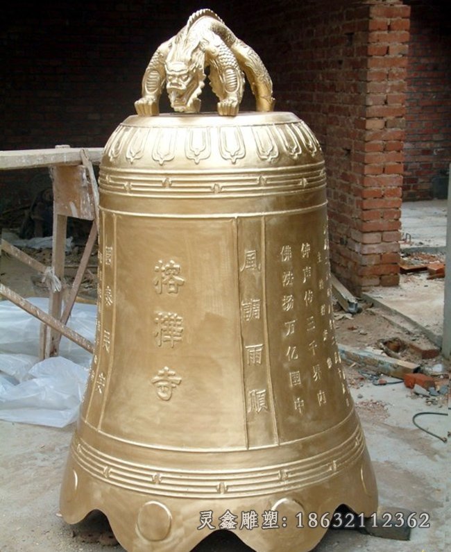 铜钟，铸造铜钟，寺庙铜钟雕塑_看图王