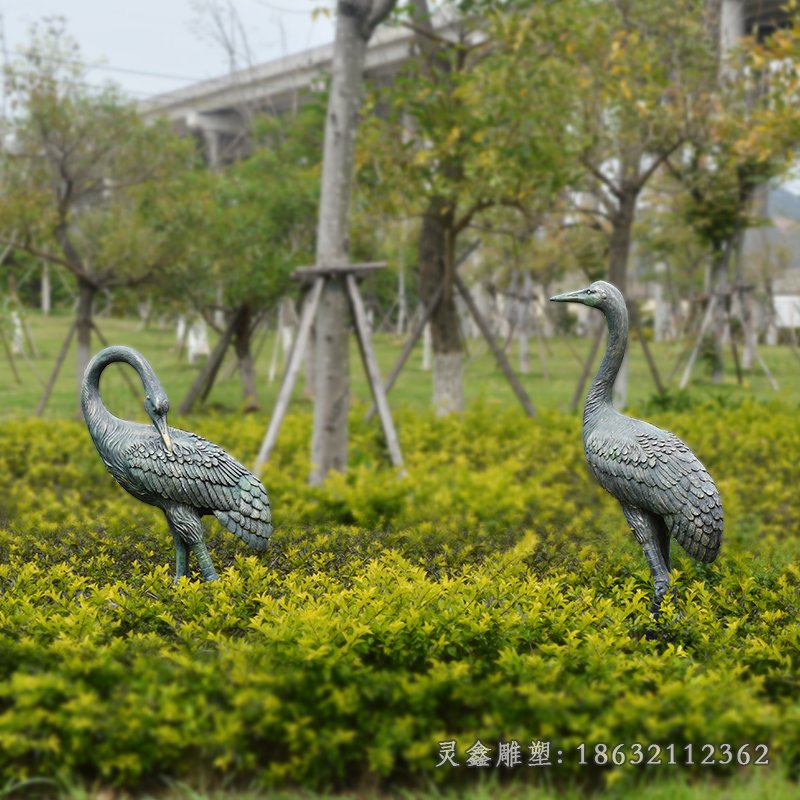一品鸟仙鹤抽象铜雕 (4)