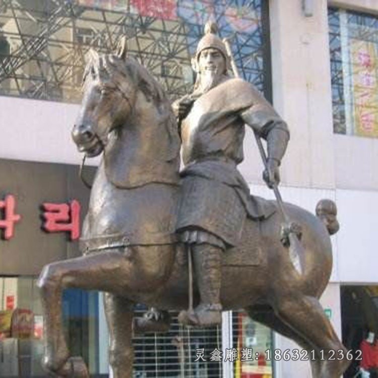 岳飞骑马铜雕