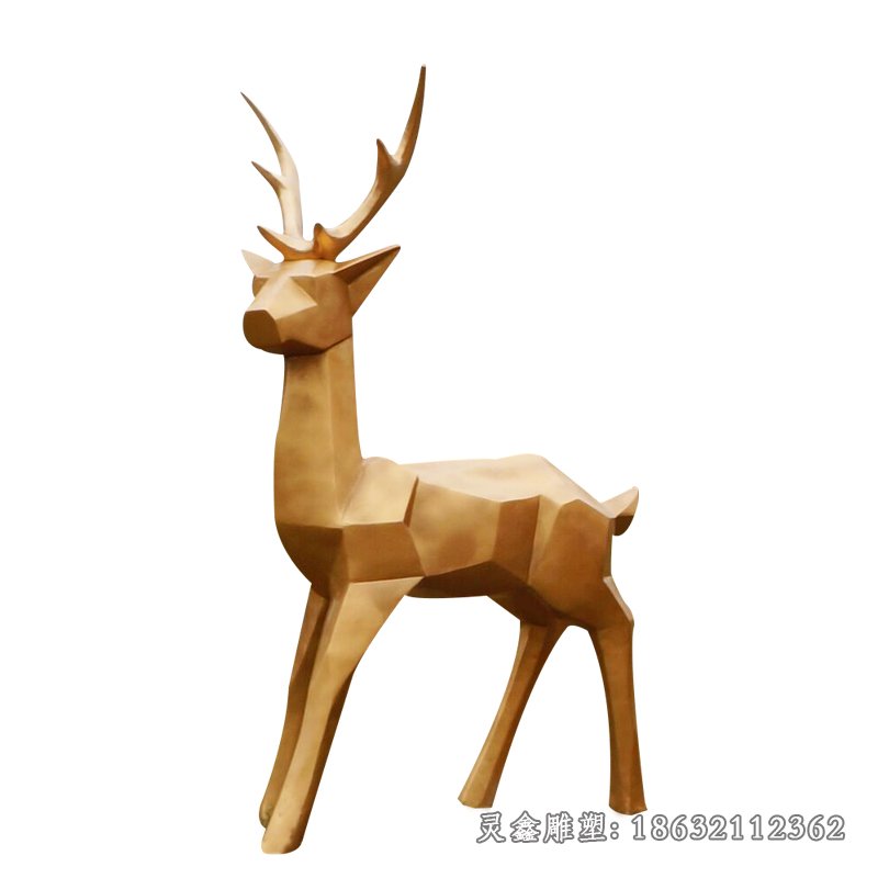 站姿鹿铜雕