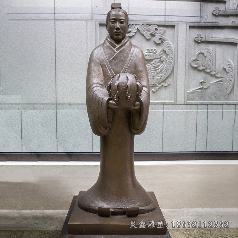 张衡铜雕，科学家 (2)