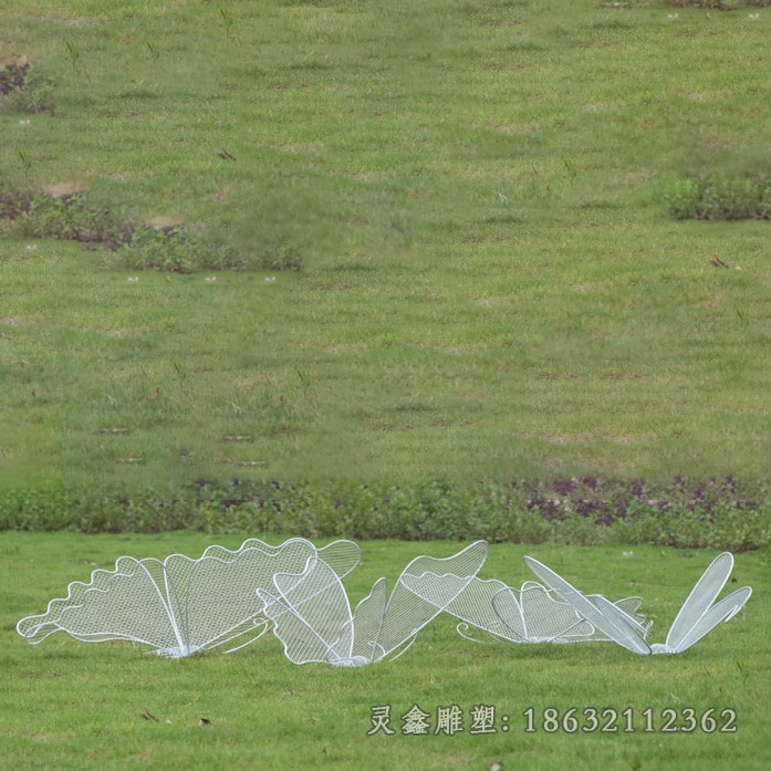 庭院不锈钢镂空蝴蝶景观雕塑