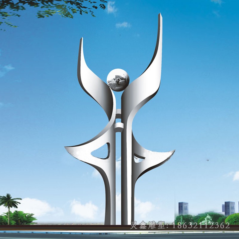 希望明天校园不锈钢景观雕塑