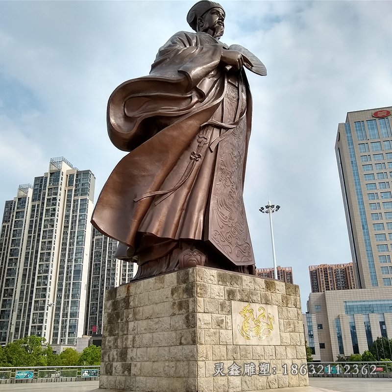 诸葛亮铜雕 (1)