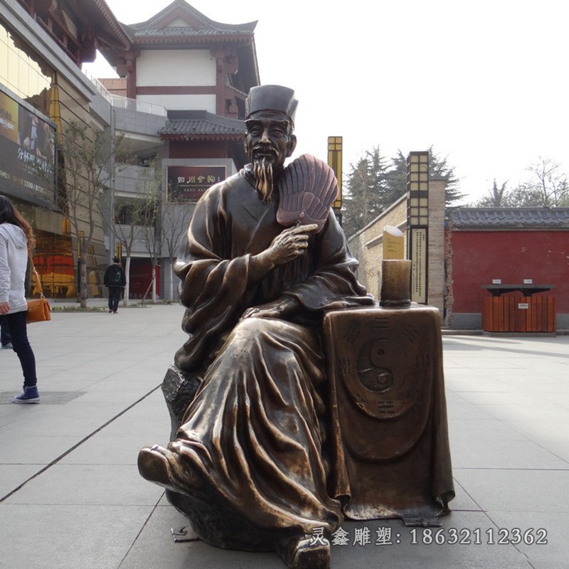 诸葛亮人物古代铜雕