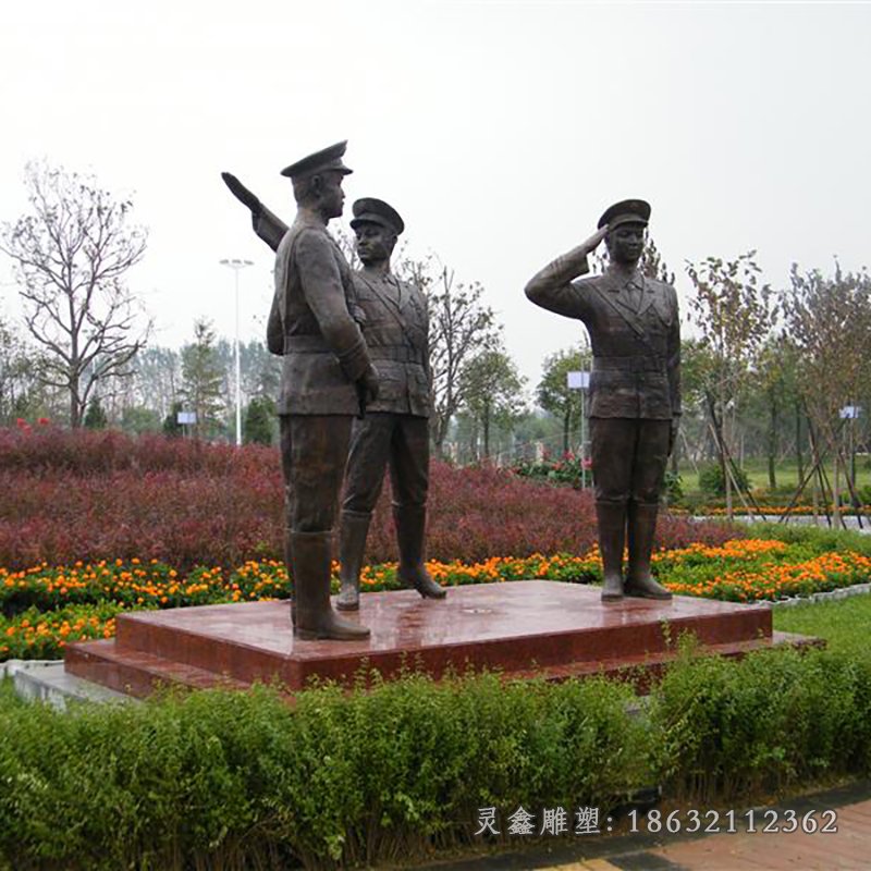八路军人物铜雕 (86)
