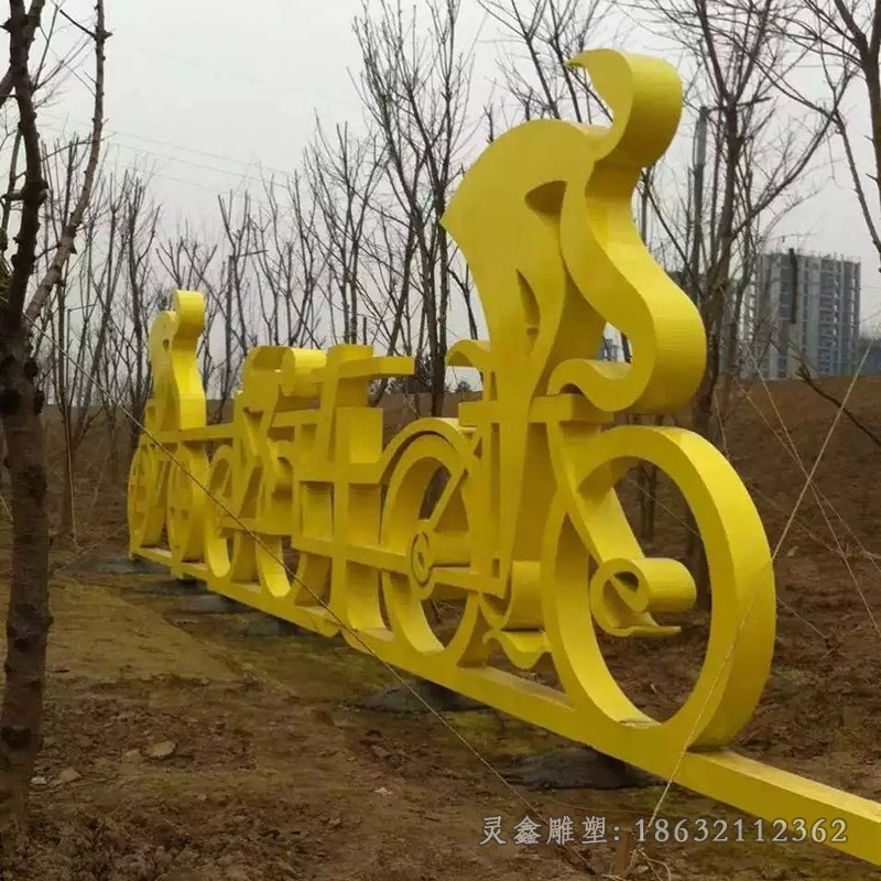 运动抽象人物不锈钢雕塑