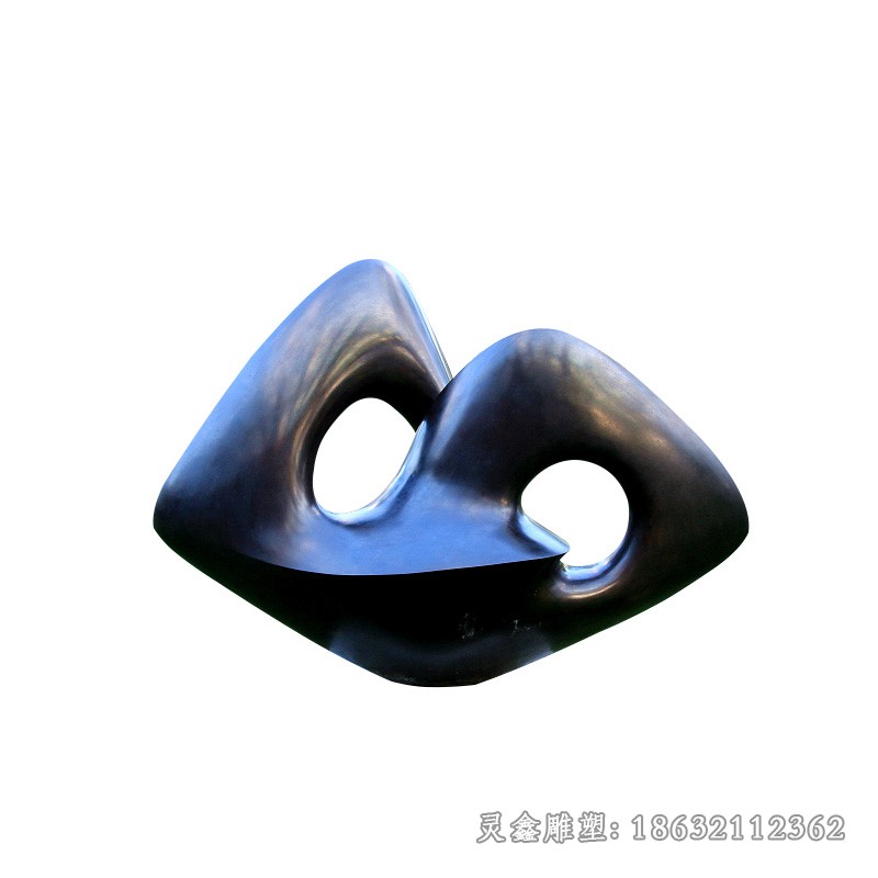 不锈钢抽象公园景观彩绘雕塑
