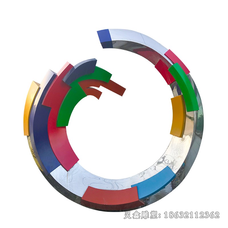不锈钢彩绘景观广场标志雕塑
