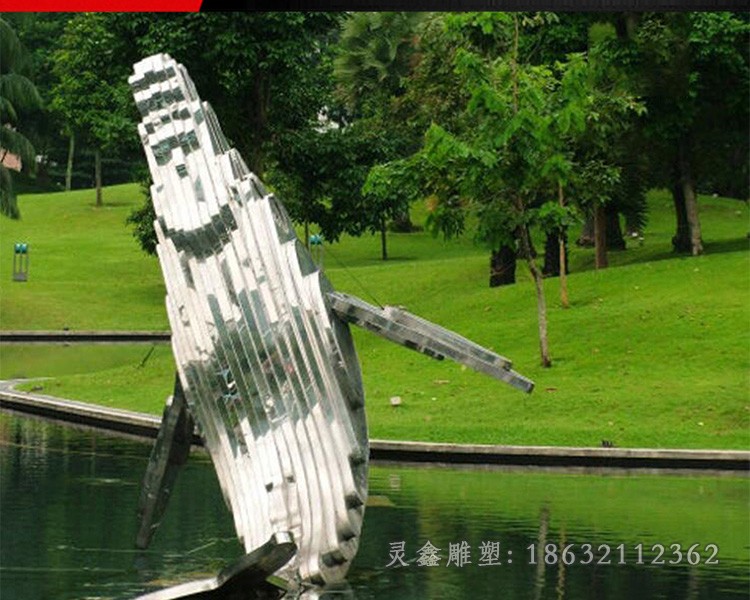 不锈钢抽象企鹅公园景观雕塑