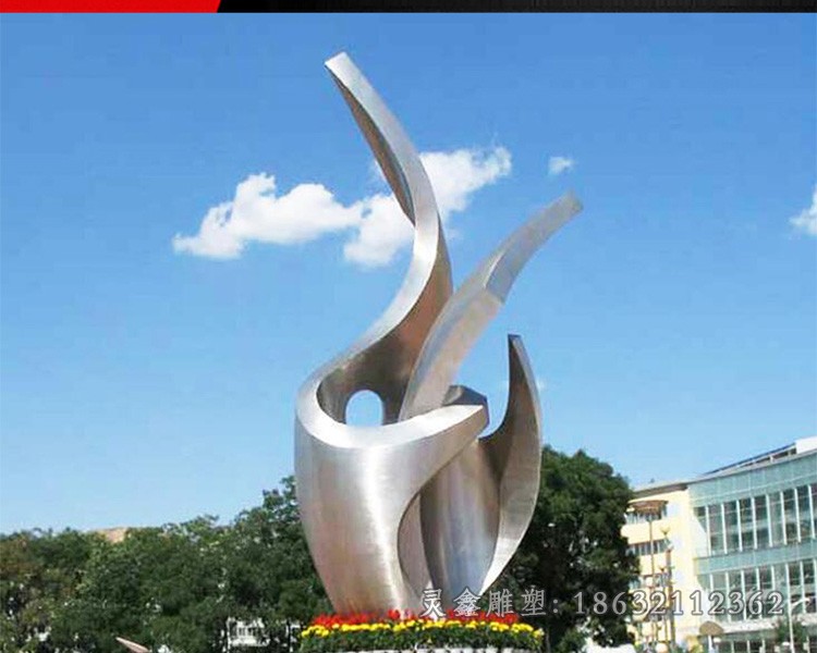 不锈钢抽象人形广场景观雕塑