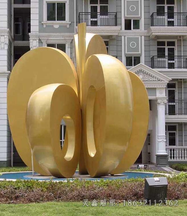 不锈钢抽象灯笼小区雕塑