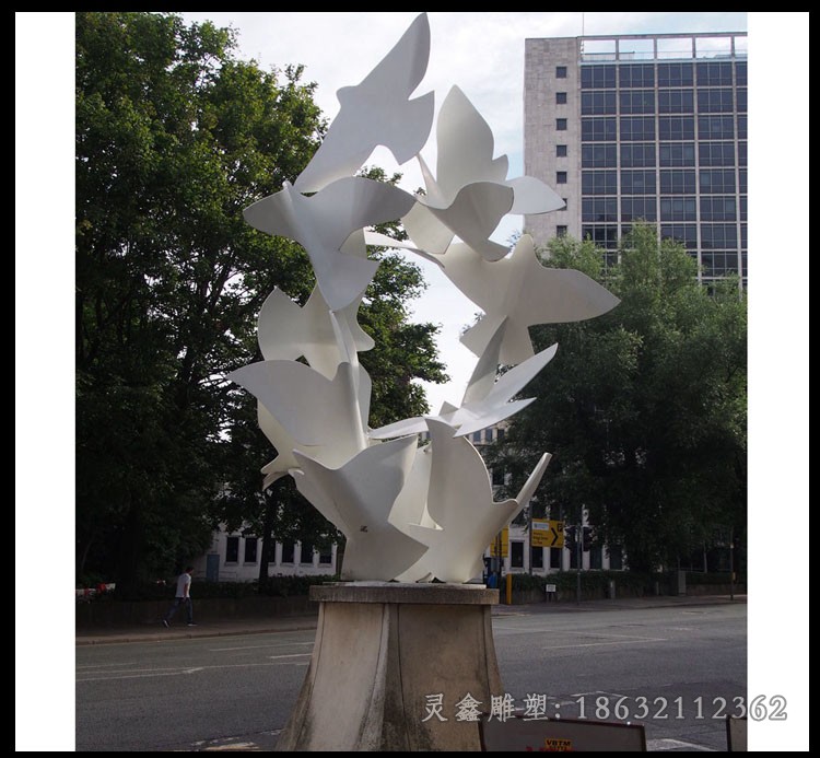 不锈钢飞鸽城市景观动物雕塑