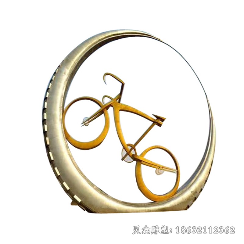 不锈钢抽象月亮公园景观雕塑