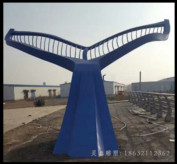 不锈钢彩绘抽象广场雕塑