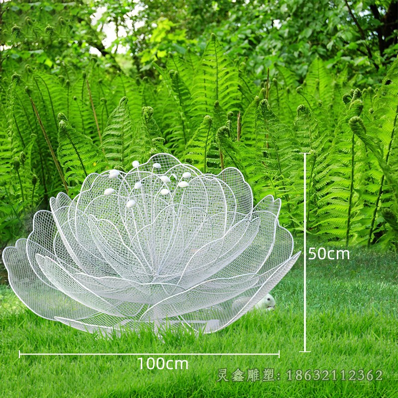 不锈钢花朵镂公园景观雕塑