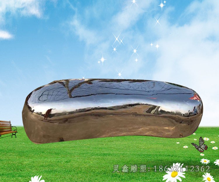 不锈钢镜面凳子公园景观雕塑