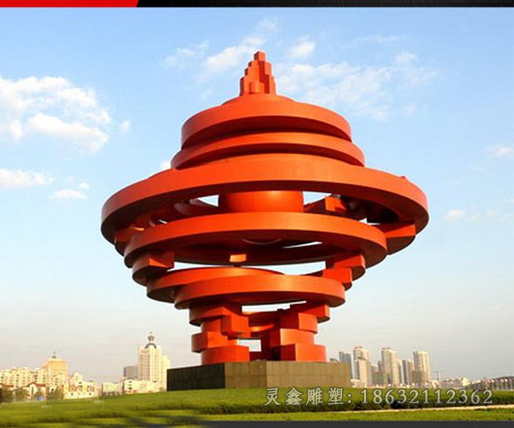 不锈钢空心信号塔公园景观雕塑