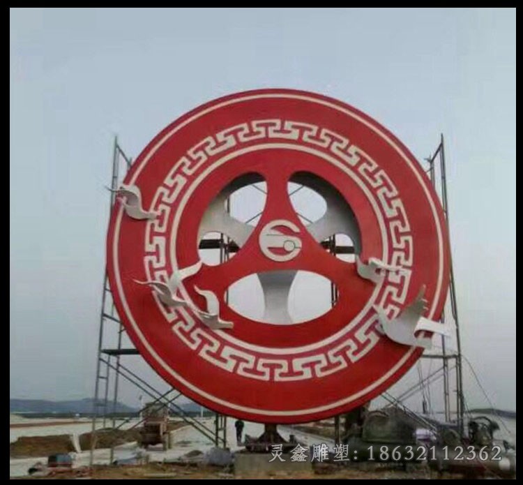 不锈钢广场彩绘城市景观雕塑