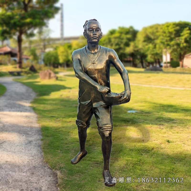 播种插秧人物铜雕 (32)