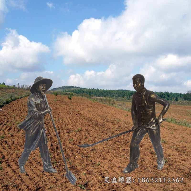 城市播种人物景观铜雕