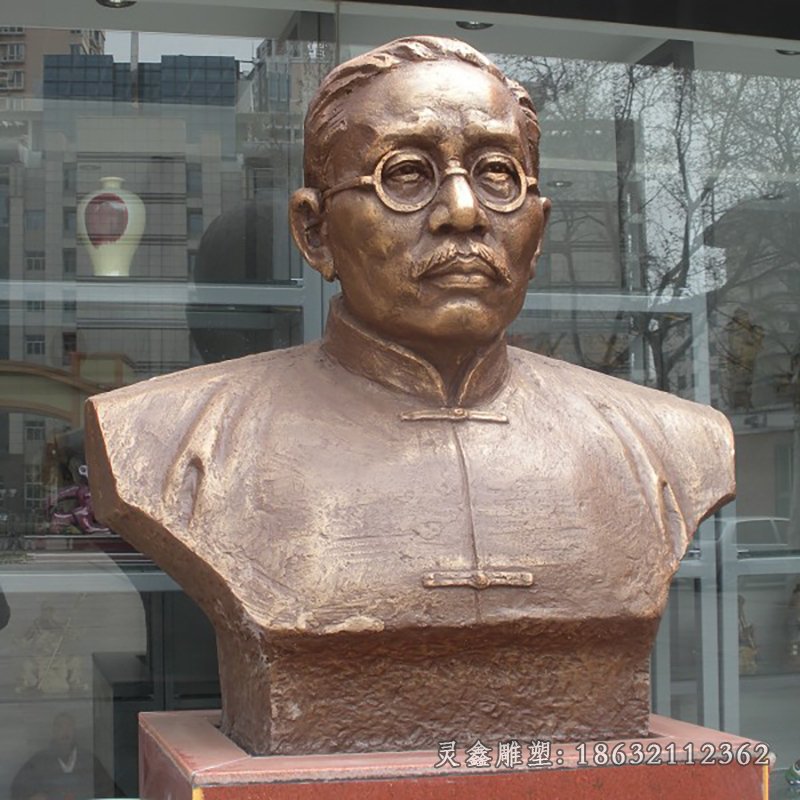 蔡元培头像人物景观铜雕