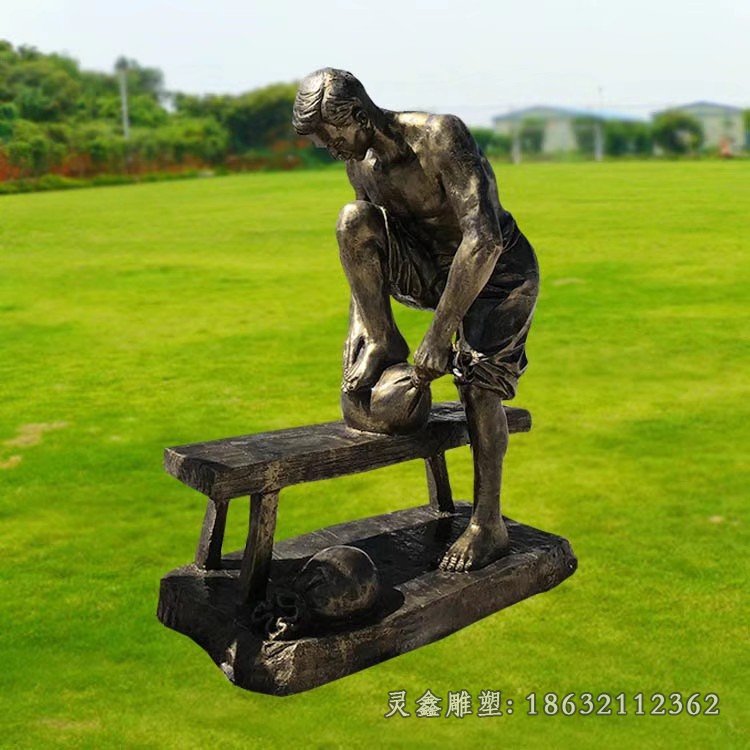 广场茶文化抽象铜雕