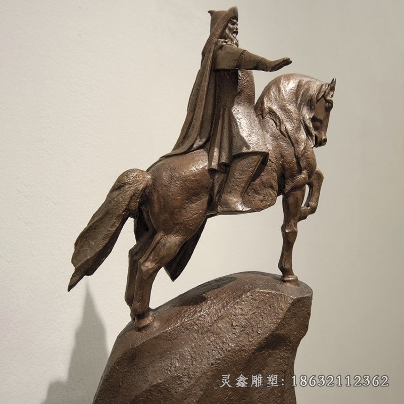 成吉思汗人物铜雕 (14)