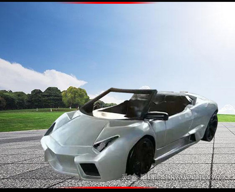 不锈钢镜面车模广场景观雕塑