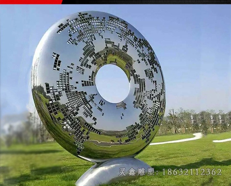 不锈钢数字抽象公园景观雕塑