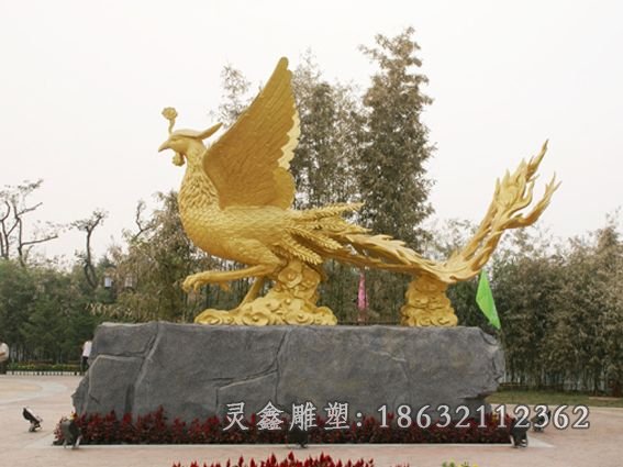 凤凰动物铜雕 (23)
