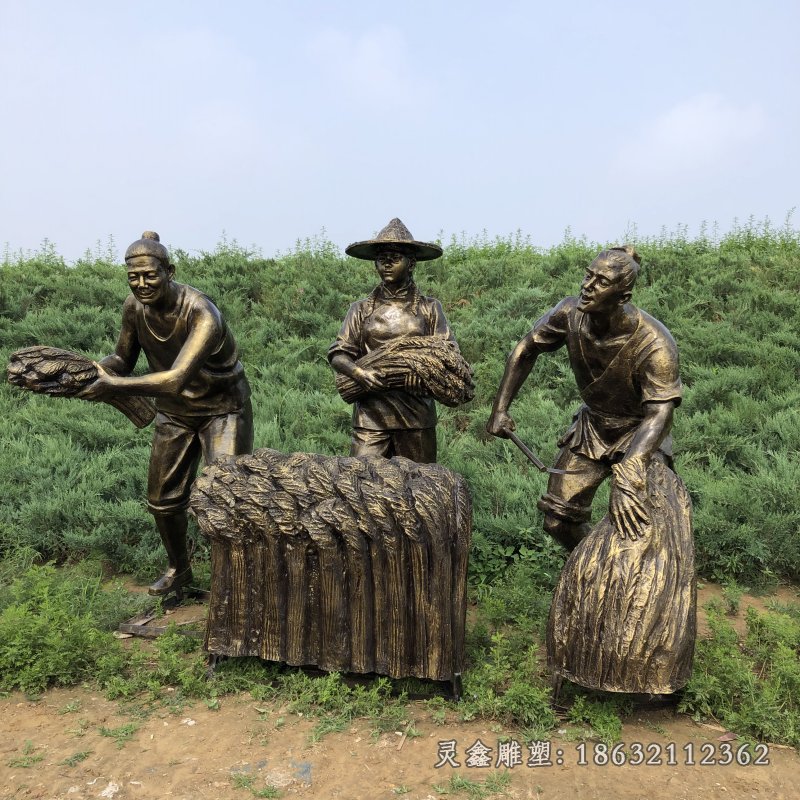 割稻子人物铜雕 (55)