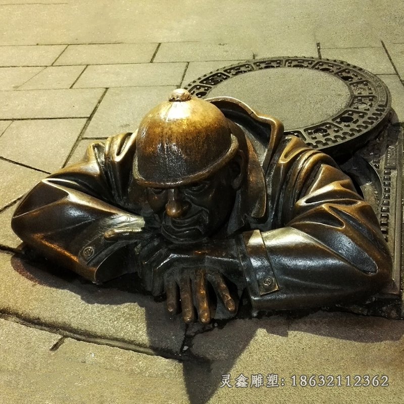 户外工人景观铜雕