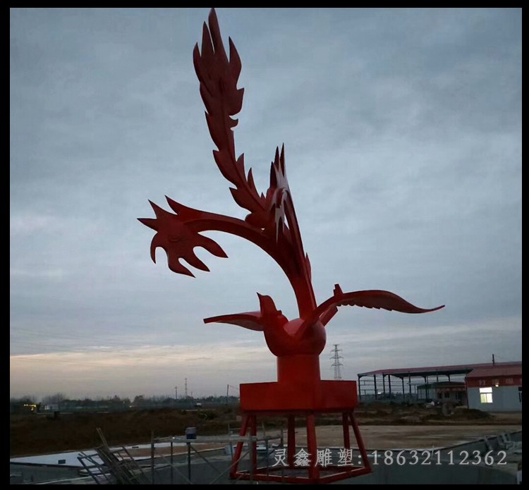 不锈钢雄鹰展翅公园景观雕塑