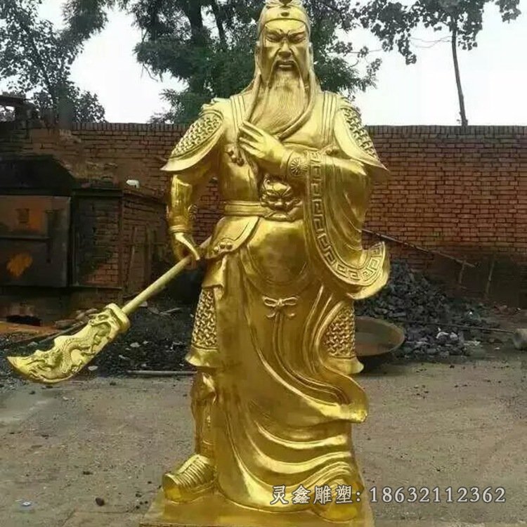 关羽古人物景观铜雕