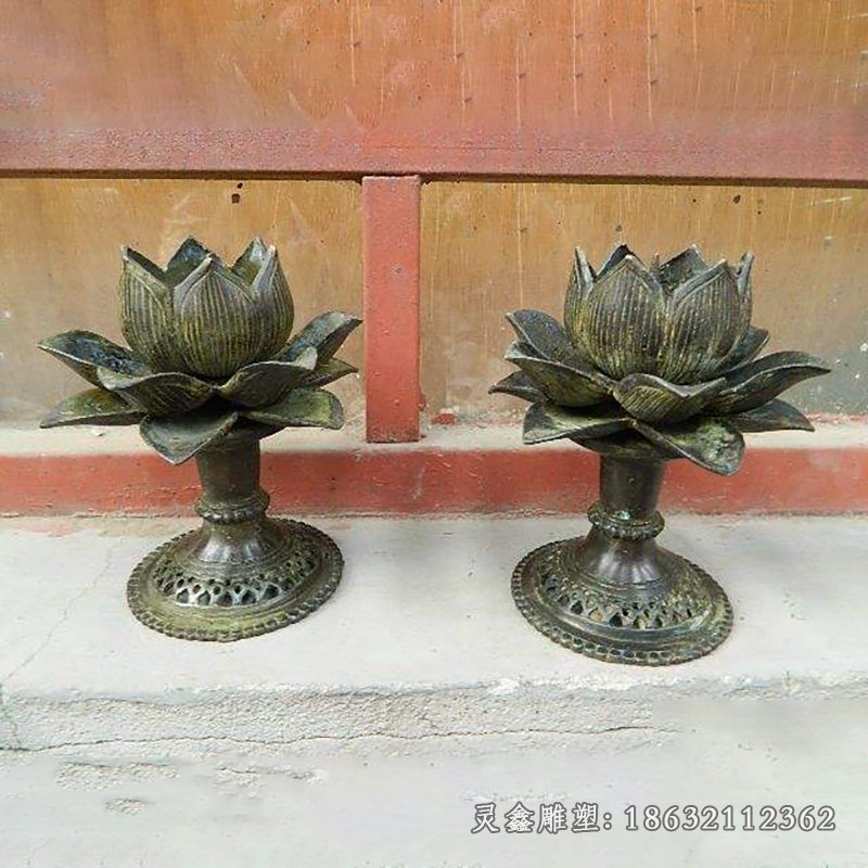 荷花公园植物景观铜雕