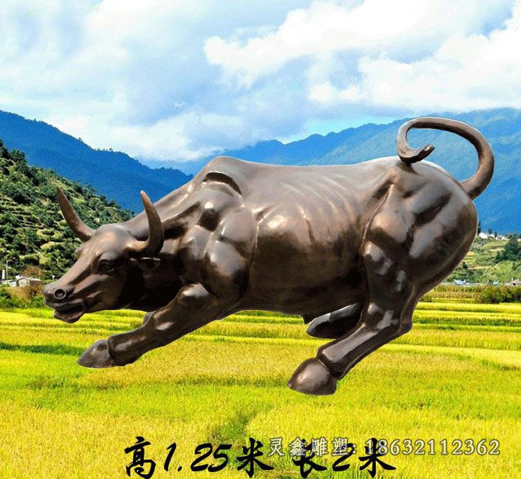 华尔街牛广场文化铜雕